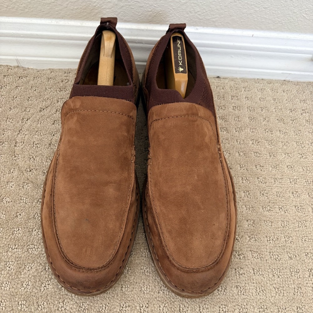 Born Samuel Full‎ Grain Leather Slip On Shoes Loafers in Brown Men 13M